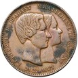 Belgia - Leopold I - 10 Centymów 1853 - Ślub księcia - RZADKA !