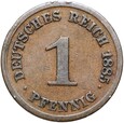 Niemcy - Cesarstwo - 1 Pfennig 1885 G - RZADSZA !