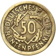 Niemcy - Weimar - 50 Rentenpfennig 1923 G