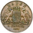 Niemcy - Badenia - 1 Krajcar 1871 ZWYCIĘSTWO - STAN !