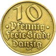 WMG - Wolne Miasto Gdańsk - 10 Pfennig 1932 - DORSZ - STAN !