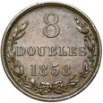 Guernsey - Wiktoria - 8 Doubles 1858 - STAN !