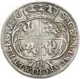 Polska - August III sas - Ort 1756 EC - MAŁE POPIERSIE - Srebro