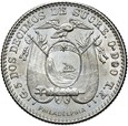 Ekwador - 20 Centavos - 2 Decimos 1914 - Filadelfia USA Srebro STAN !