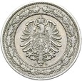 Niemcy - Cesarstwo - 20 Pfennig 1887 A - STAN !