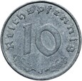 Niemcy - III Rzesza - 10 Reichspfennig 1943 J - cynk - RZADKA !