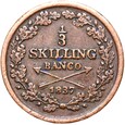 Szwecja - Karol XIV Jan - 1/3 Skilling Banco 1837 - STAN !