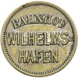 Niemcy - ŻETON - 20 Pfennig - BAHNHOF WILHELMSHAFEN - Mosiądz