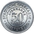 Münsterberg Ziębice 50 Pfennig 1921 - SCHECK - Stan MENNICZY UNC