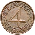 Niemcy - Weimar - 4 Reichspfennig 1932 G - Brüning-Taler - STAN !