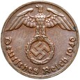 Niemcy - III Rzesza - 1 Reichspfennig 1940 G - BRĄZ - STAN !