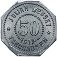 Tannhausen Jedlina Zdrój Jedlinka 50 Pfennig 1917 JULIAN WEBSKY cynk