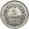 Francja - 5 Franków 1938 - NIKIEL - A. LAVRILLIER - STAN !