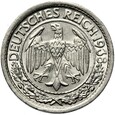 Niemcy - Weimar - 50 Reichspfennig 1938 G - NIKIEL