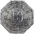 Rügenwalde - Darłowo - NOTGELD - 10 Pfennig BD - żelazo - STAN !