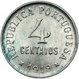 Portugalia - 4 Centavos 1919 - Lisbona - STAN !