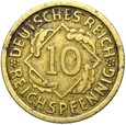 Niemcy - Weimar - 10 Reichspfennig 1931 D - RZADSZA !