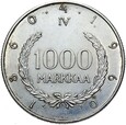 Finlandia - 1000 Markkaa Marek 1960 - Srebro - 100 lat marki - STAN !