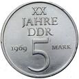 DDR - 5 Marek 1969 PRÓBA MATERIAŁOWA CuNi 750/250 Stan MENNICZY !