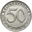Niemcy - III Rzesza - 50 Reichspfennig 1939 D - NIKIEL