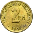 Francja - 2 Franki 1944 - MOSIĄDZ - STAN !