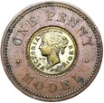 Wielka Brytania - Wiktoria - 1 Pens 1844 - ONE PENNY MODEL - STAN !