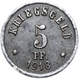 Grunberg - Zielona Góra - NOTGELD - 5 Pfennig 1918 - żelazo - STAN !