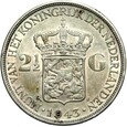 Holenderskie Indie Wschodnie - 2 1/2 Guldena 1943 D - Srebro - STAN !