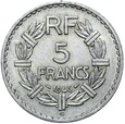 Francja - 5 Franków 1946 C - ALUMINIUM - RZADSZA - STAN !