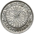 Niemcy - Weimar - 50 Reichspfennig 1938 J - NIKIEL - STAN !