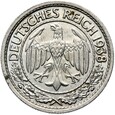 Niemcy - Weimar - 50 Reichspfennig 1938 J - NIKIEL - STAN !