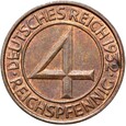 Niemcy - Weimar - 4 Reichspfennig 1932 G - Brüning-Taler - STAN !