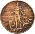 Włochy - Wiktor Emanuel III - 5 Centesimi 1918 STATEK ŁÓDŹ STAN !