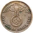 Niemcy - III Rzesza - 1 Reichspfennig 1936 E - RZADKA - STAN !