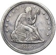 USA - 25 Centów 1858 - Liberty Seated - Srebro