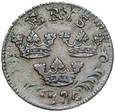 Szwecja - 1 Ore Oere 1720 - PRZEBITA Z MERCURY DALER 1718 - STAN !