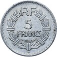 Francja - 5 Franków 1946 C - Castelsarrasin - Aluminium - STAN !