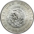 Meksyk - 10 Pesos 1960 - Wojna o niepodległość 1810 - Srebro STAN !