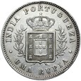 Indie Portugalskie - Ludwik I - 1 Rupia 1882 - Srebro - STAN !