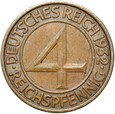 Niemcy - Weimar - 4 Reichspfennig 1932 J - Brüning-Taler