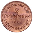 Saksonia Coburg Gotha - 2 Pfennig 1841 G - Stan MENNICZY !
