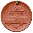 Medal 1991 - MIŚNIA - STRAŻ POŻARNA 1841-1991 - BRĄZOWA CERAMIKA