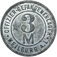 Weilburg a. L. - 3 Marki - OBÓZ OFFIZIER GEFANGENEN LAGER - CYNK
