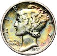USA - 10 Centów 1937 - MERCURY - Srebro