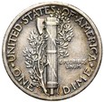 USA - 10 Centów 1937 - MERCURY - Srebro