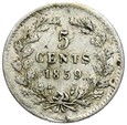 Holandia - 5 Centów 1859 - STAN ! - Srebro