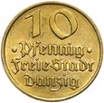 WMG Wolne Miasto Gdańsk - 10 Pfennig 1932 DORSZ - Stan MENNICZY !