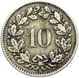 Szwajcaria - 10 Rappen 1876 B - Berno - RZADSZA - STAN !