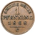 Niemcy - Prusy - 1 Pfennig 1868 C - RZADSZA !