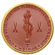 Medal 1924 - MIŚNIA - SCHILLER - WEIMAR - BRĄZOWA CERAMIKA ZŁOCONA